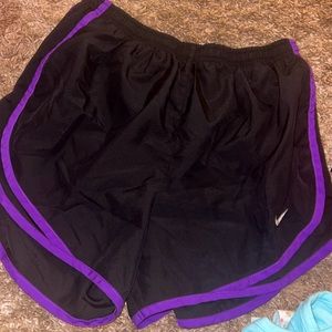 Purple & black womens Nike shorts